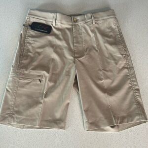 Greg Norman Collection Men's Flat Front Shorts - Khaki Golf Men’s Size 30 NWT